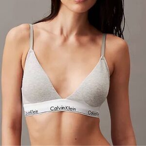 Calvin Klein Light Gray Triangle Bralette